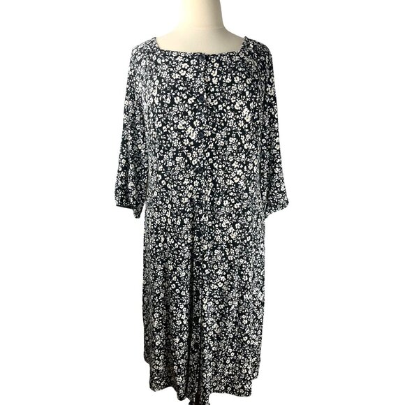 Cottage Core, Parisian Grandma J.Jill Flowers, Button Front Dress , Women's XL - Picture 1 of 15
